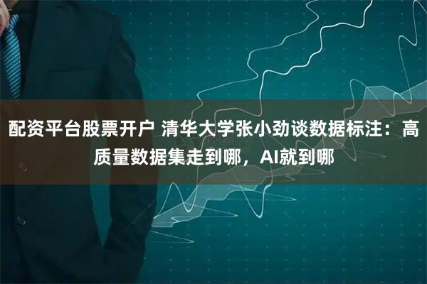 配资平台股票开户 清华大学张小劲谈数据标注：高质量数据集走到哪，AI就到哪