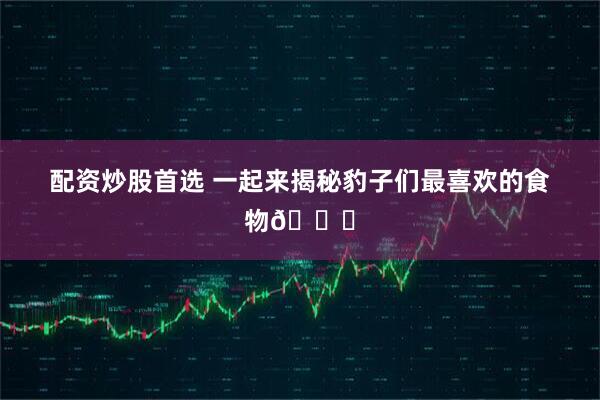 配资炒股首选 一起来揭秘豹子们最喜欢的食物🍜